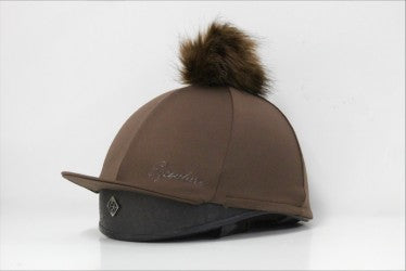 Deluxe Hat Silk with Removable Pom Pom -Chocolate Brown