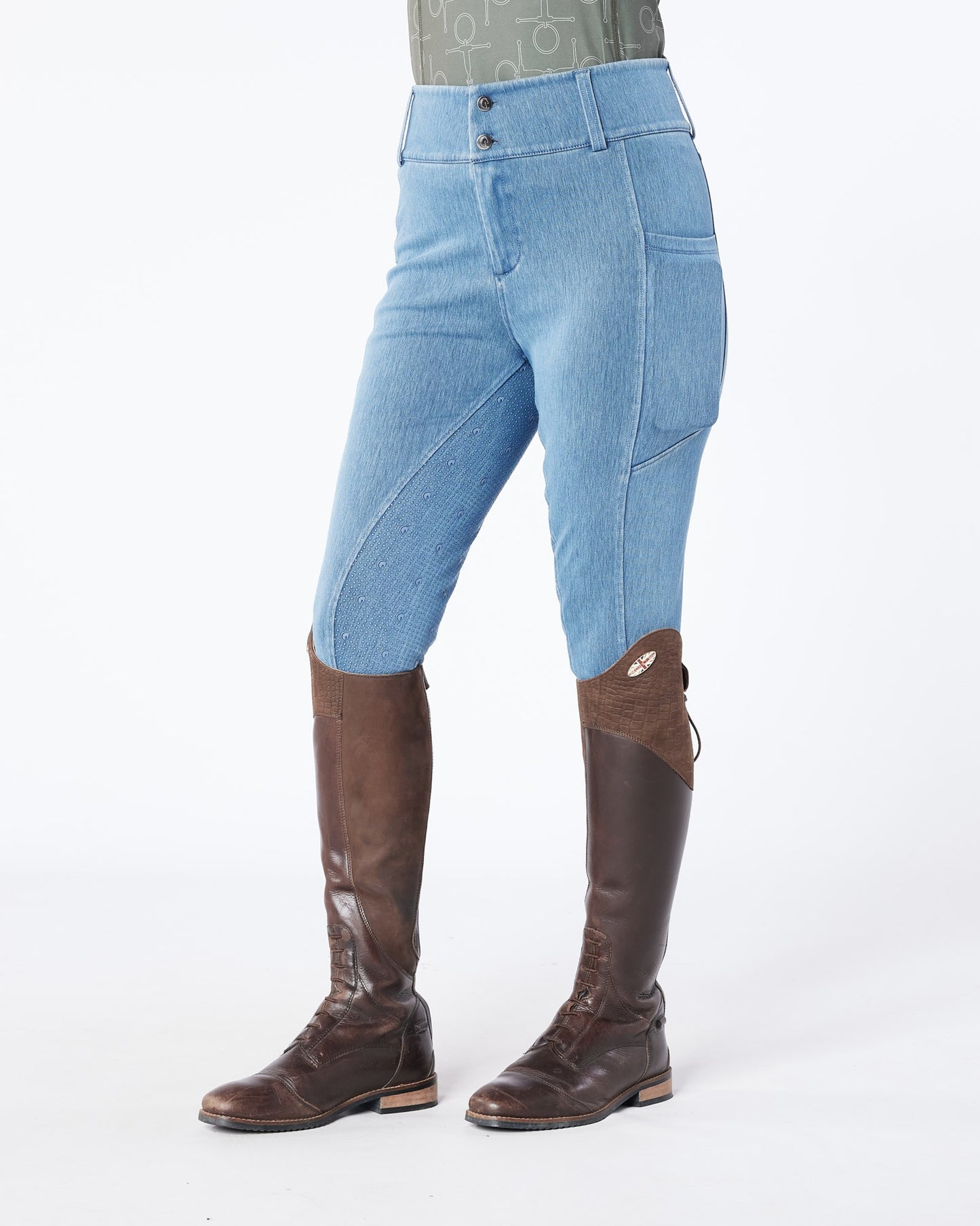 Hampton Denim Riding Breeches - Full Grip