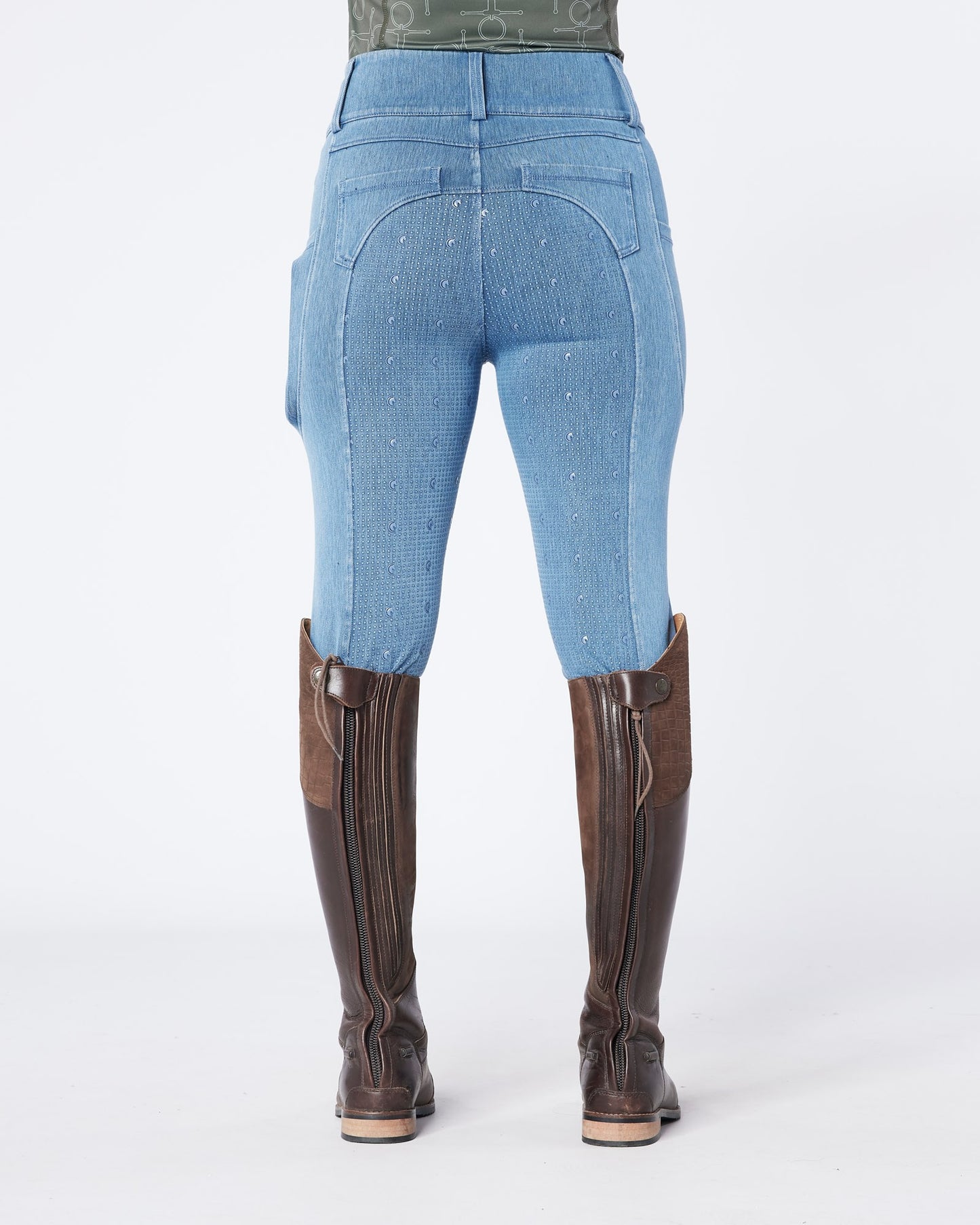 Hampton Denim Riding Breeches - Full Grip