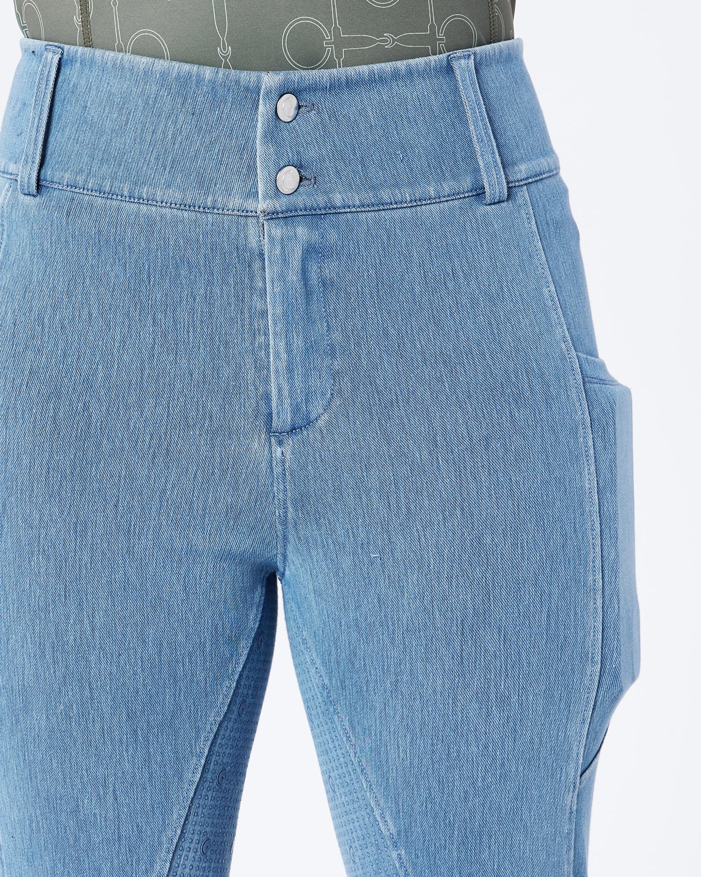 Hampton Denim Riding Breeches - Full Grip