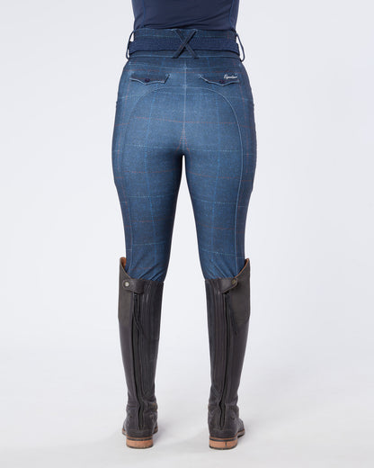 Navy Tweed Riding Breeches (Breggings) - No Grip