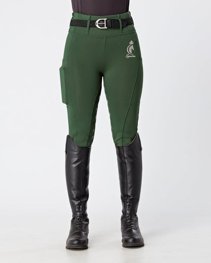 ORIGINALS Forest Green Riding Leggings / Tights with Phone Pockets