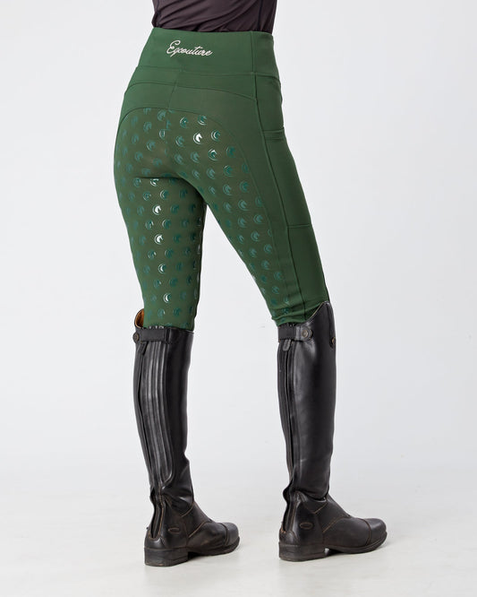 ORIGINALS Forest Green Riding Leggings / Tights with Phone Pockets