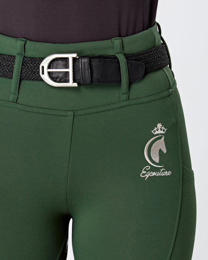 ORIGINALS Forest Green Riding Leggings / Tights with Phone Pockets