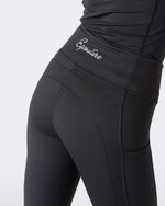 Load image into Gallery viewer, gym sports riding leggings black with phone pockets
