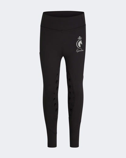 Kids / Children’s Black Riding Leggings with Pockets - BLACK