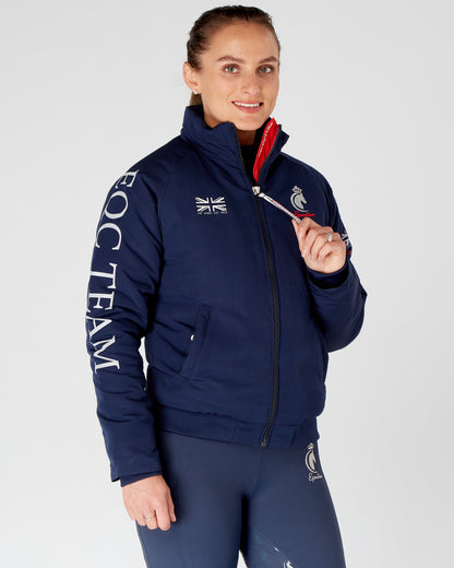 Team Equestrian Horse Riding Jacket Fleece Lined - Navy