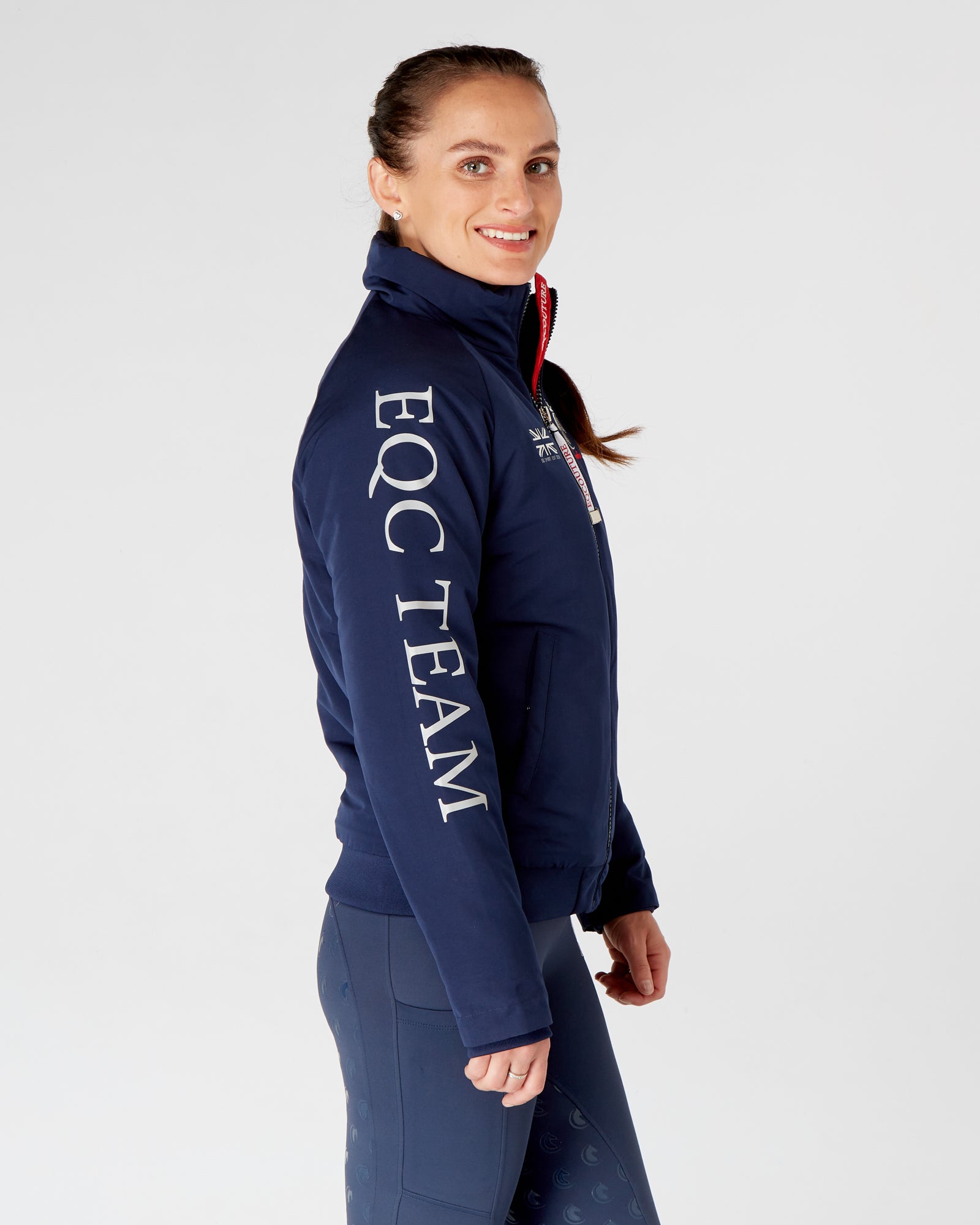 Team Equestrian Horse Riding Jacket Fleece Lined - Navy