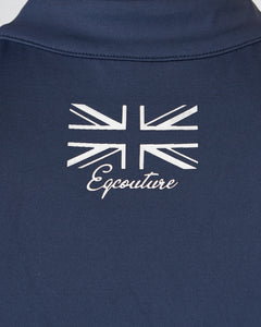 Equestrian navy sleeveless riding top / base layer / sports riding top- Eqcouture. 