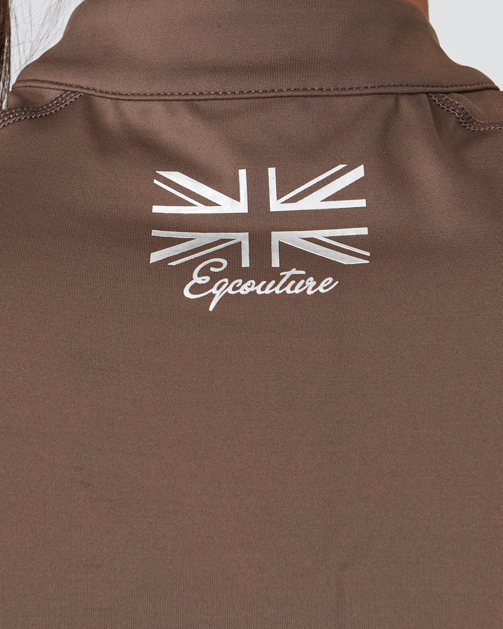 Equestrian brown short sleeve riding top / base layer / sports riding top- Eqcouture..
