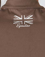Load image into Gallery viewer, Equestrian brown short sleeve riding top / base layer / sports riding top- Eqcouture..
