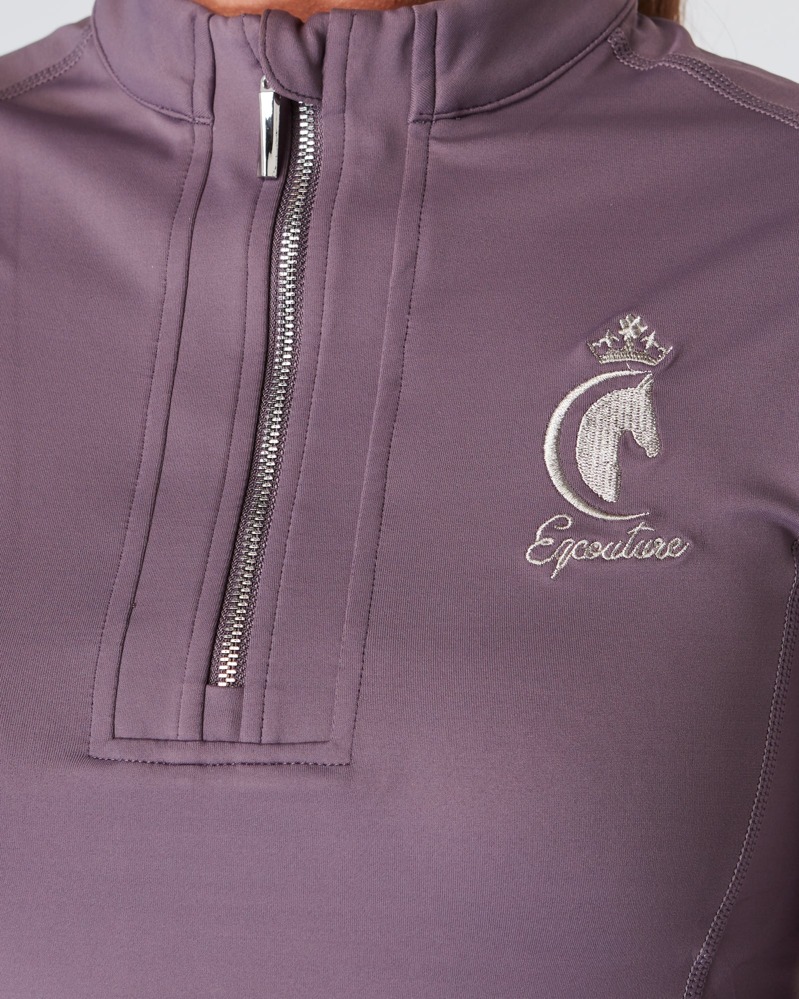 Equestrian mauve long sleeve riding top / base layer / sports riding top- Eqcouture.