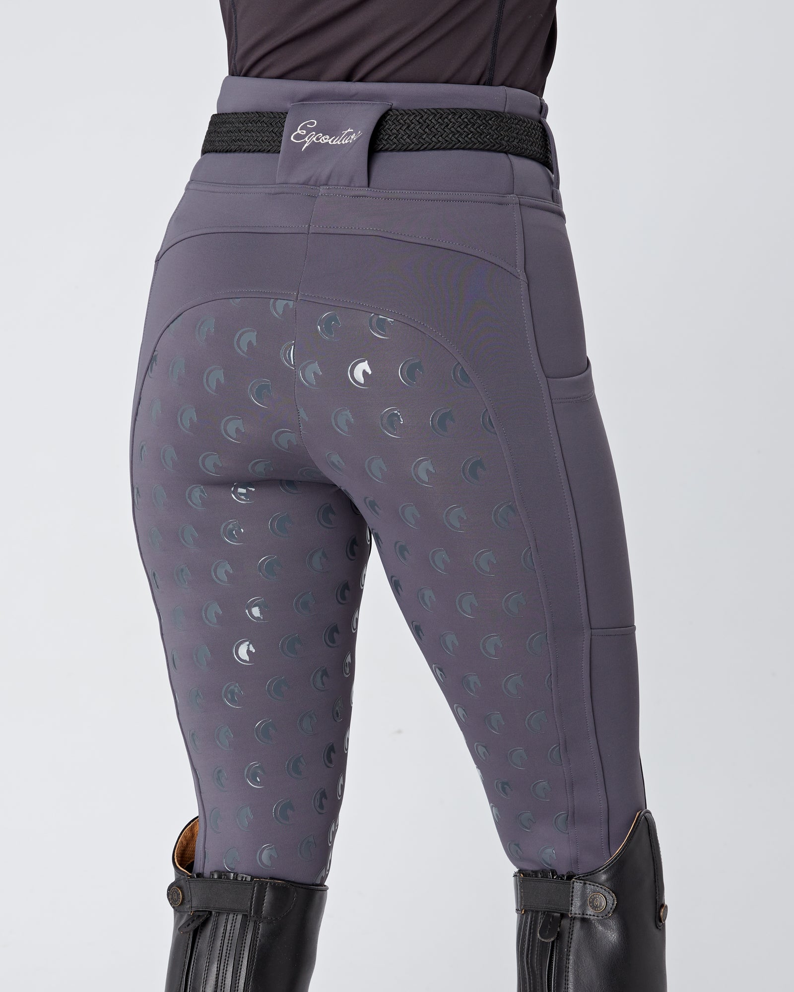 Winter Thermal Horse Riding Tights / Leggings w/ phone pockets - GREY –  Eqcouture