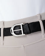 Load image into Gallery viewer, Elasticated Braided Stirrup Belt - BLACK
