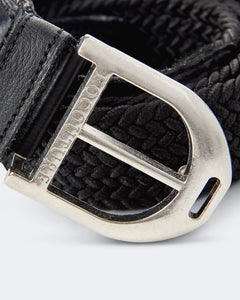 Elasticated Braided Stirrup Belt - BLACK