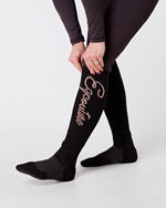 Load image into Gallery viewer, EQC Technical Riding Socks - BLACK/ROSE
