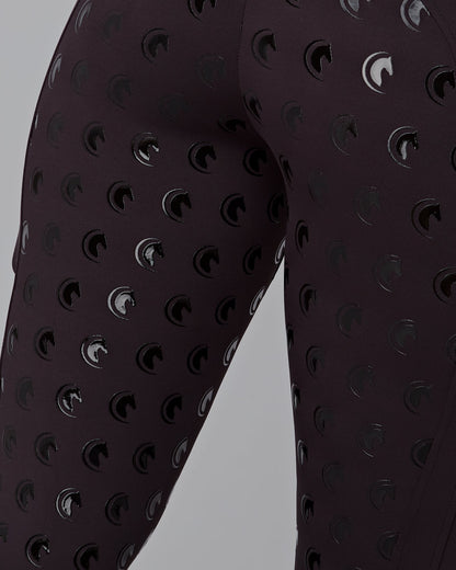 ALL-SEASON Rose Gold & Black Riding Leggings / Tights with Phone Pockets - WATER RESISTANT