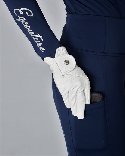 EQUESTRIAN HORSE RIDING GRIP GLOVES SLIM FIT COMPETITION WHITE