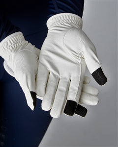 EQUESTRIAN HORSE RIDING GRIP GLOVES SLIM FIT COMPETITION WHITE