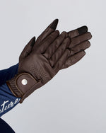 Load image into Gallery viewer, EQUESTRIAN HORSE RIDING GRIP GLOVES SLIM FIT - BROWN
