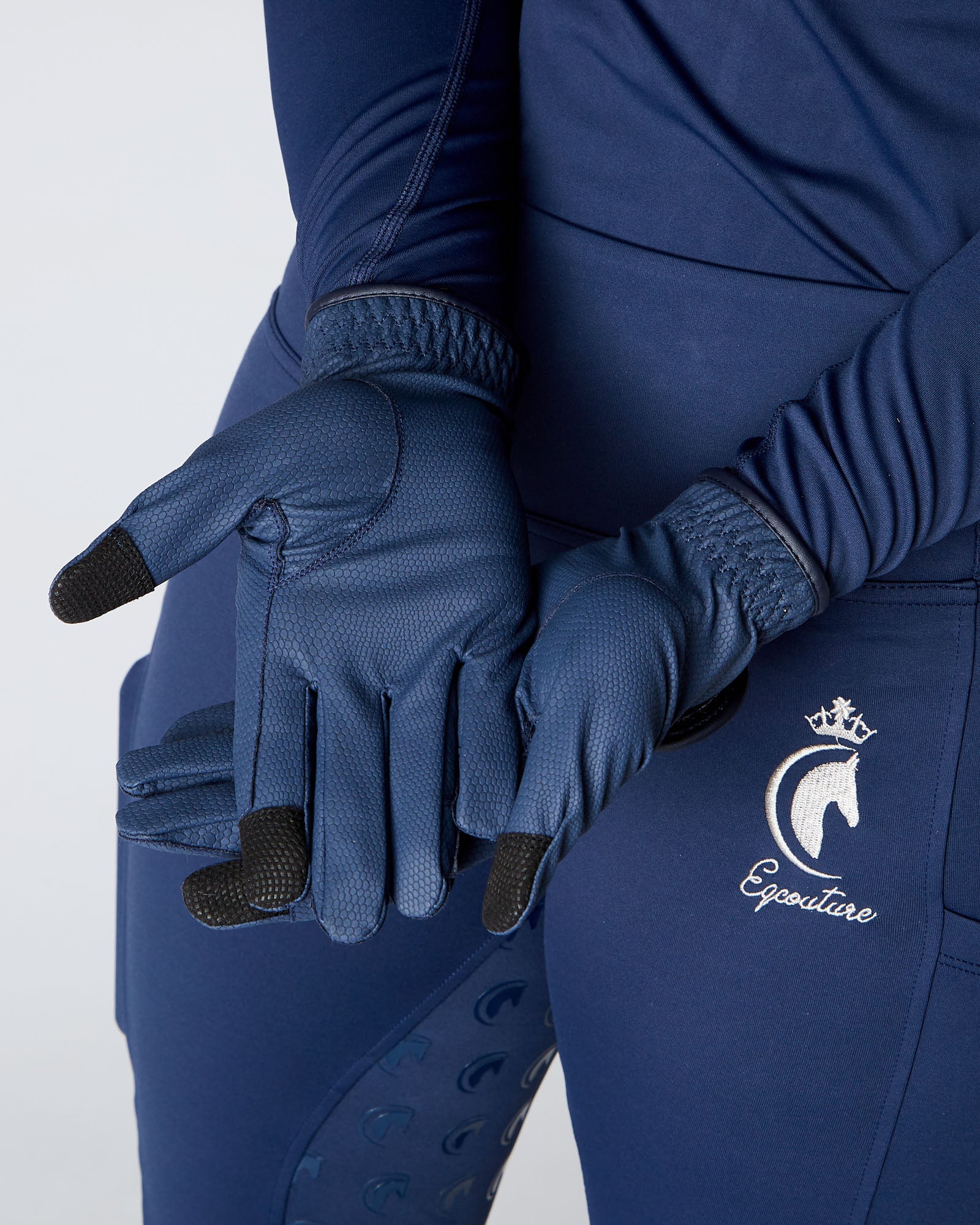 EQUESTRIAN HORSE RIDING GRIP GLOVES SLIM FIT - BROWN