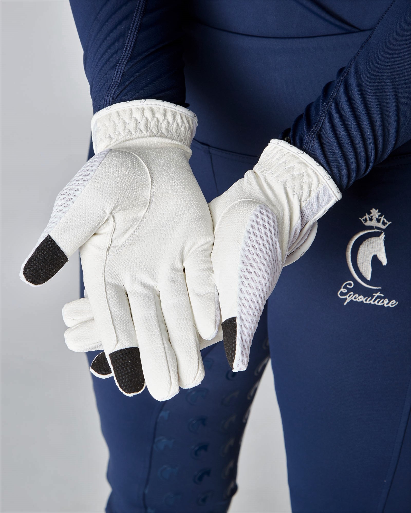 EQUESTRIAN HORSE RIDING GRIP GLOVES SLIM FIT - BROWN