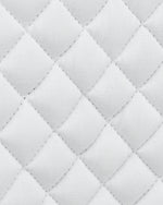 Load image into Gallery viewer, Equestrian white competition quilted jumping saddle pad/numnahs.
