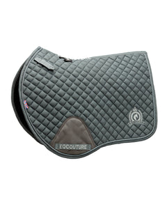 Eqcouture 'Symmetry' Classic Quilt Jumping Saddle Pad - STEEL (GREY)
