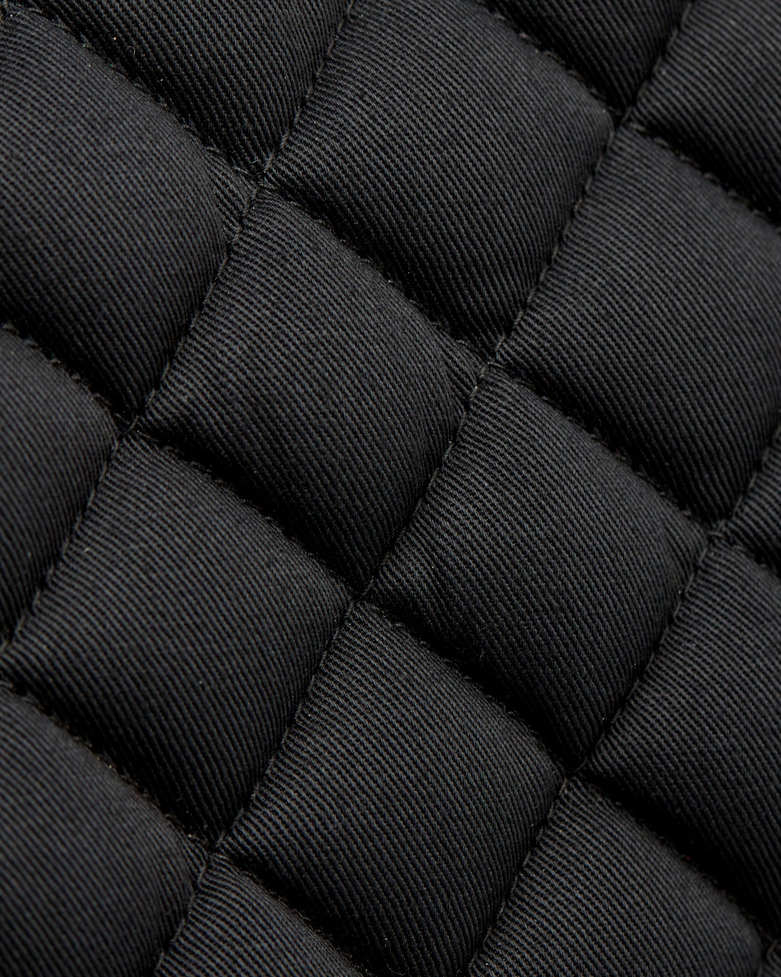 Equestrian black quilted cotton dressage saddle pad/numnahs