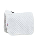 Load image into Gallery viewer, Equestrian white competition, cotton dressage saddle pad/numnahs.
