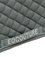 Load image into Gallery viewer, Equestrian navy quilted cotton dressage saddle pad/numnahs.
