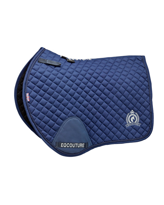 Equestrian Navy quilted jumping saddle pad/numnahs.