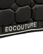 Load image into Gallery viewer, Eqcouture &#39;Symmetry&#39; Luxury Satin Dressage Saddle Pad - NIGHTFALL (BLACK)

