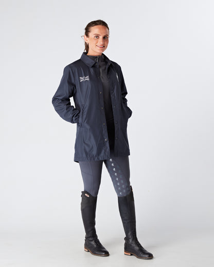 Womens equestrian luxury lightweight, waterproof, smart jacket- NAVY