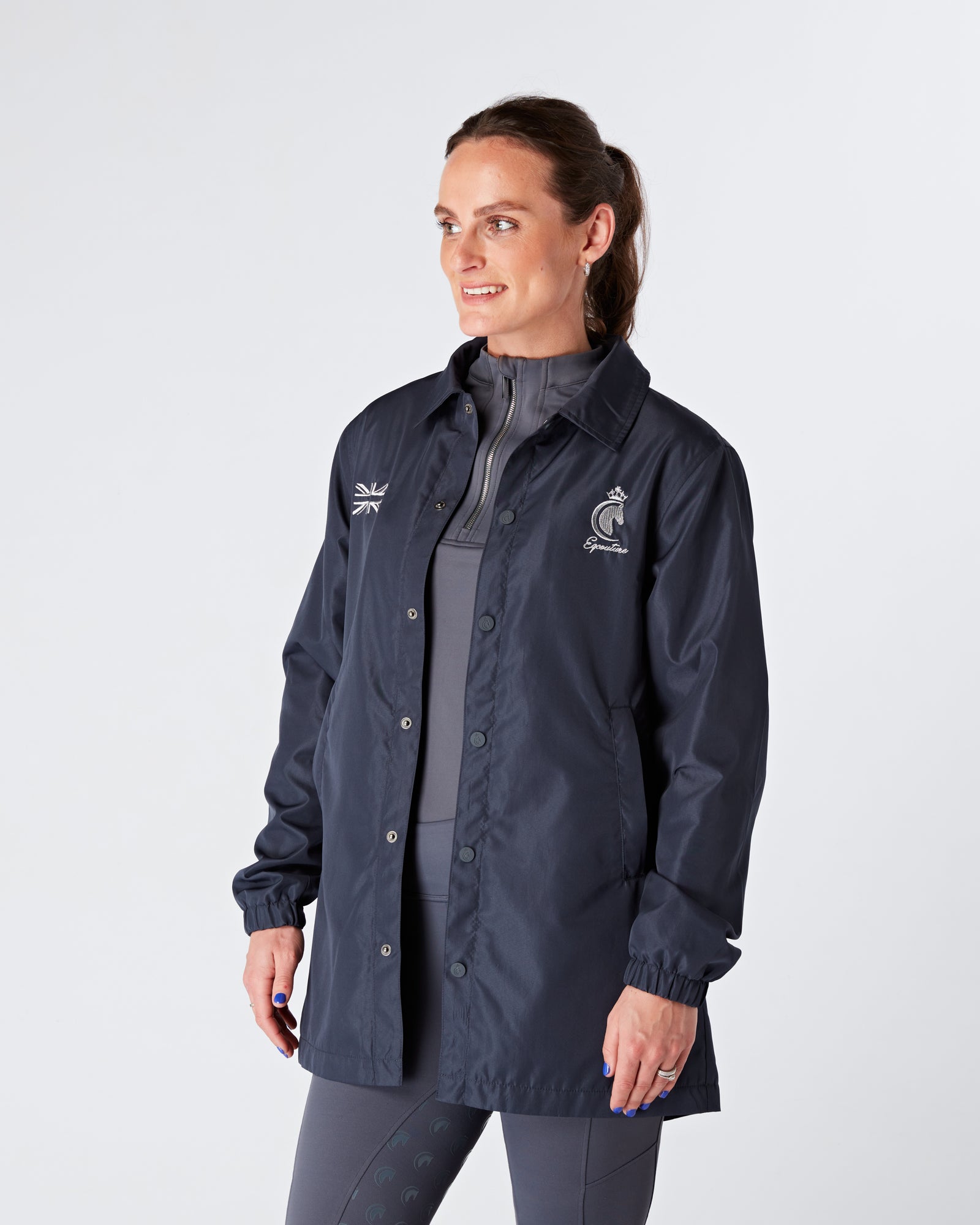 Womens equestrian luxury lightweight, waterproof, smart jacket- NAVY