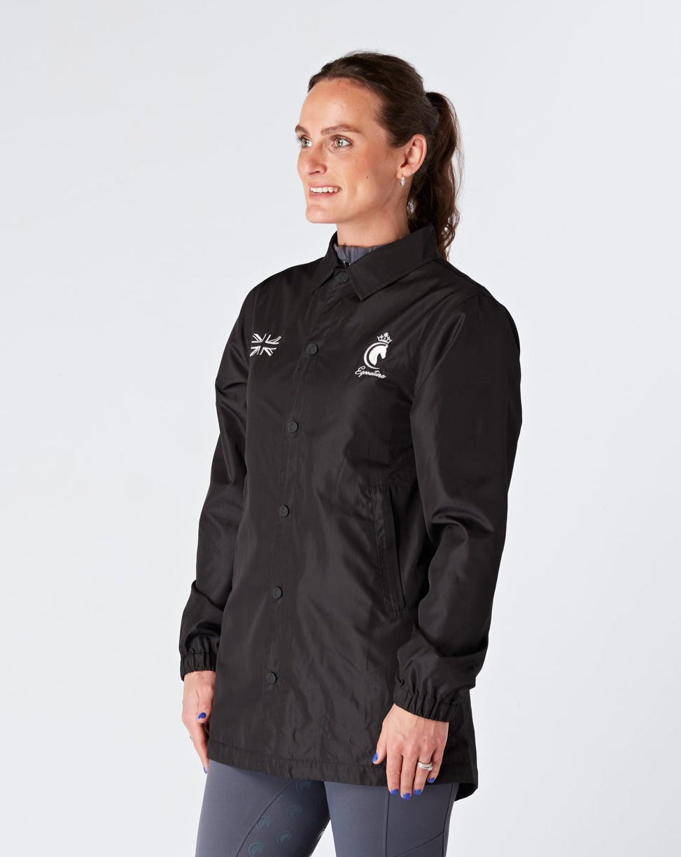 Womens equestrian luxury lightweight, waterproof, smart jacket- BLACK