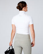Load image into Gallery viewer, equestrian competition show shirt base layer white short sleeve

