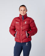 Load image into Gallery viewer, Exclusive Short Chilli Red Puffer Coat  / Jacket - Detachable Hood
