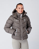 Load image into Gallery viewer, Exclusive Short Grey Puffer Coat  / Jacket - Detachable Hood

