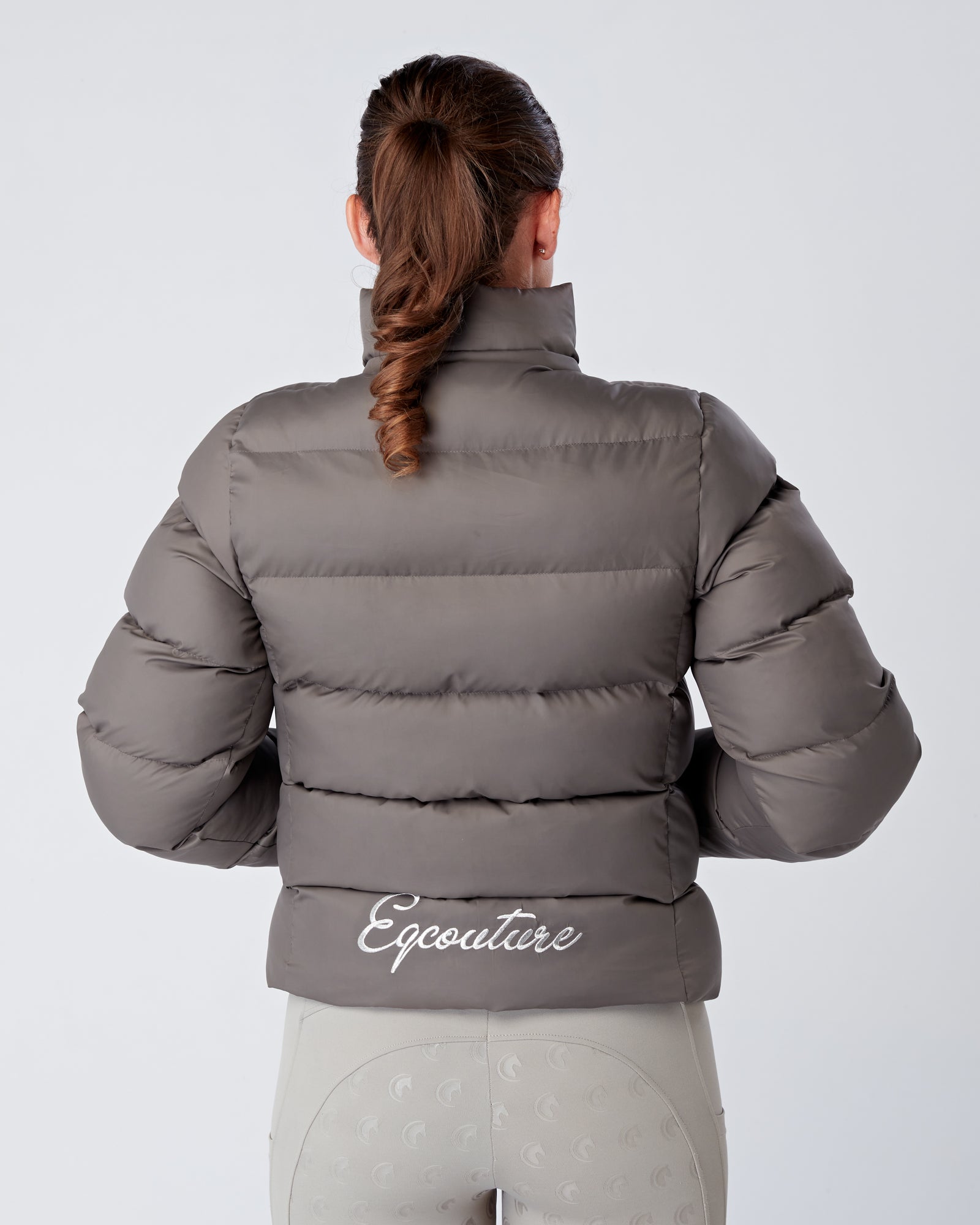 Exclusive Short Grey Puffer Coat  / Jacket - Detachable Hood