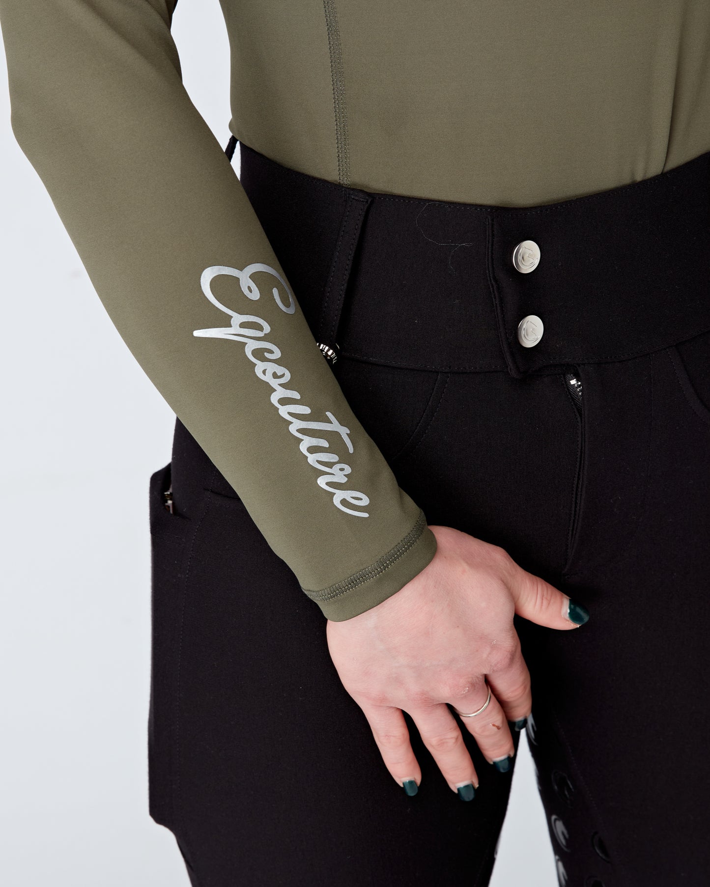 Green Equestrian Technical Base Layer - OLIVE GREEN