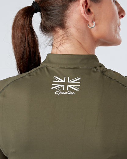 Green Equestrian Technical Base Layer - OLIVE GREEN