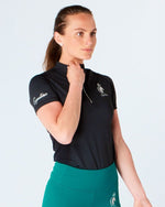 Load image into Gallery viewer, Horse Riding Equestrian Short Sleeve Base Layer - BLACK - Eqcouture

