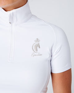 equestrian competition show shirt base layer white short sleeve