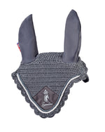 Load image into Gallery viewer, Eqcouture &#39;Symmetry&#39; Fly Veil / Hood / Ears - STEEL (GREY)
