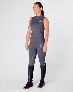 Horse Riding Equestrian Gym Sleeveless Base Layer - grey- Eqcouture