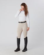 Load image into Gallery viewer, WINTER Thermal Competition Beige Riding Leggings / Tights with Phone Pockets - HUNTER BEIGE
