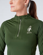 Load image into Gallery viewer, Green Equestrian Technical Base Layer - FOREST GREEN
