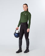 Load image into Gallery viewer, Green Equestrian Technical Base Layer - FOREST GREEN
