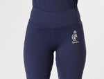 Load image into Gallery viewer, WINTER Thermal Navy Horse Riding Tights / Leggings with phone pockets
